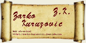 Žarko Kuruzović vizit kartica